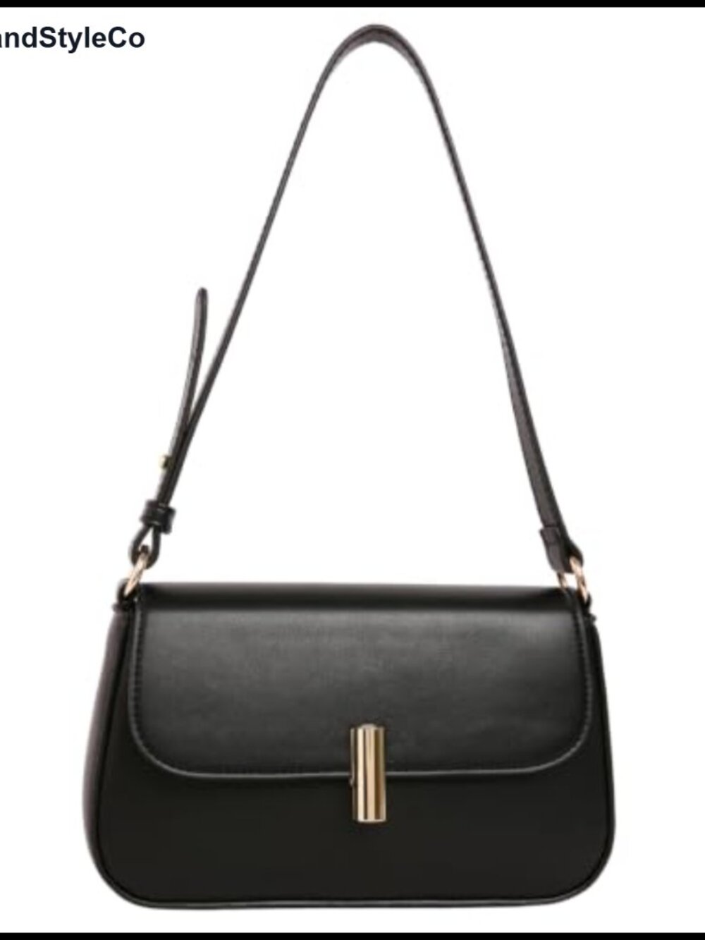 Vegan Leather Small Shoulder Bag Y2K Hobo Purse with Twist Lock Flap Adjustable